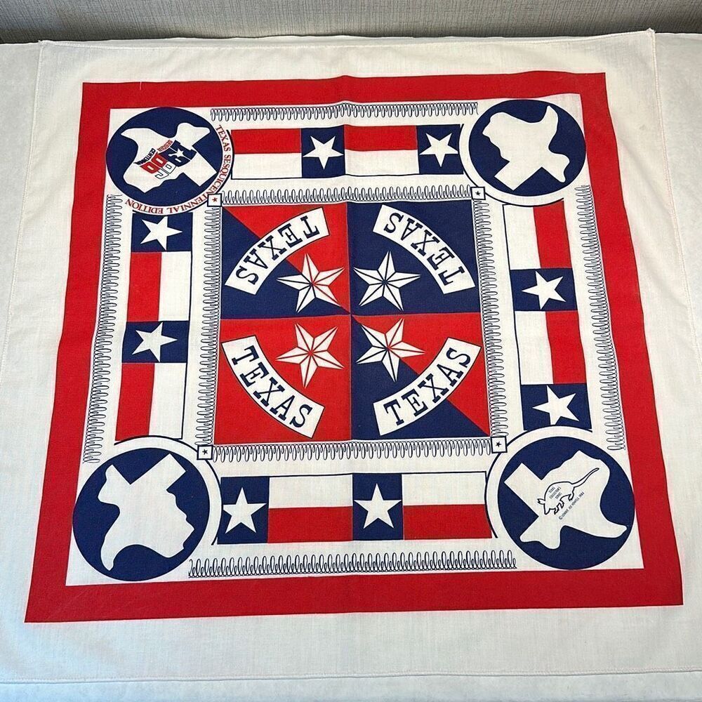 Texas Flag Red and Blue Bandana Scarf